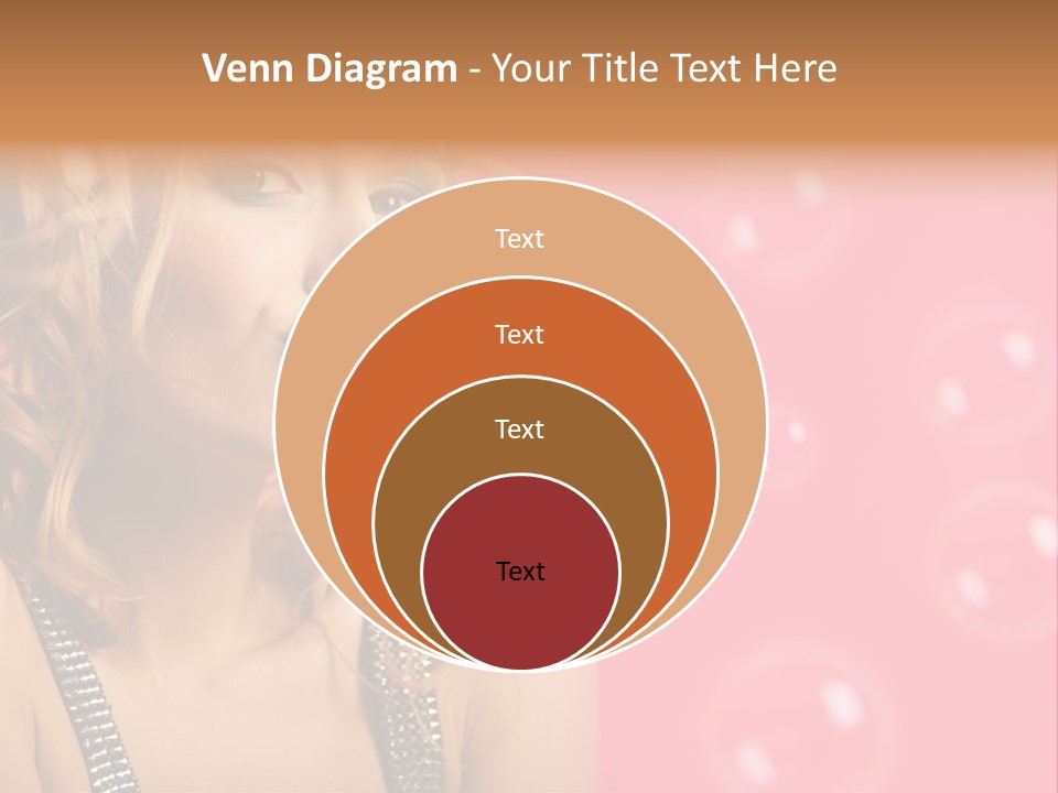 Bubbles Lipstick Portrait PowerPoint Template