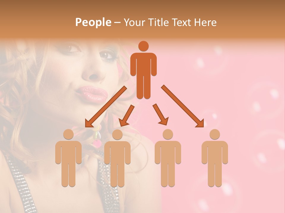 Bubbles Lipstick Portrait PowerPoint Template