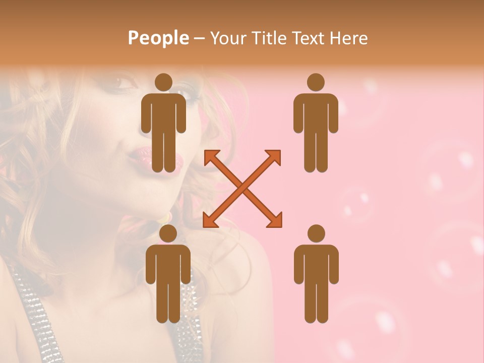 Bubbles Lipstick Portrait PowerPoint Template