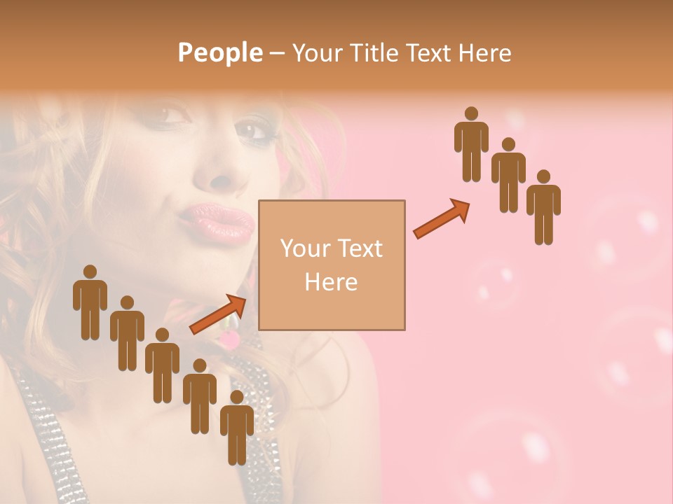 Bubbles Lipstick Portrait PowerPoint Template