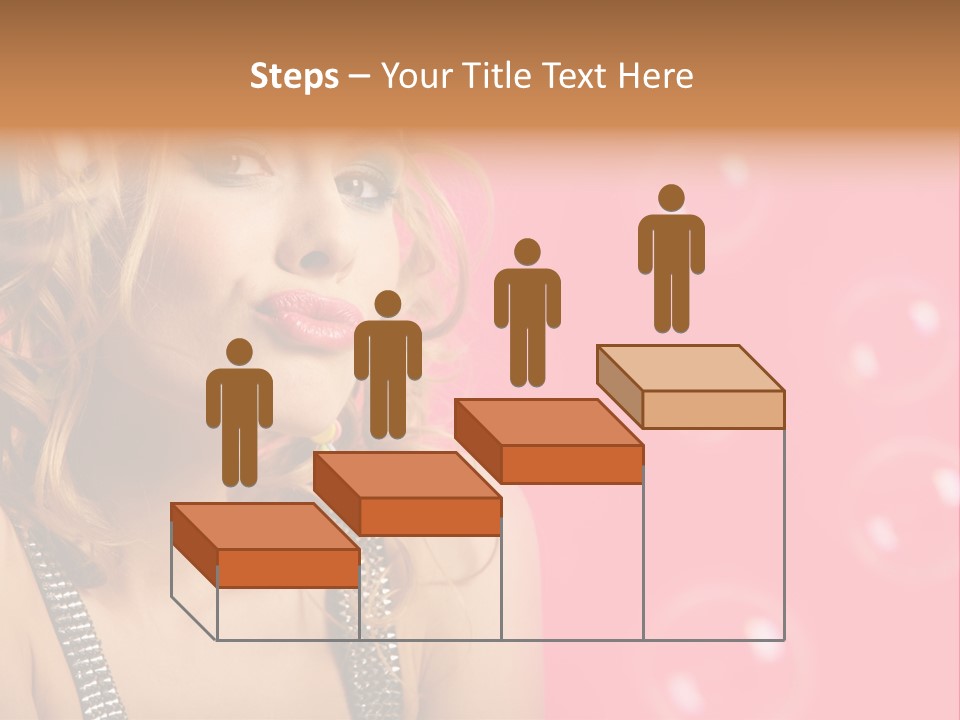 Bubbles Lipstick Portrait PowerPoint Template