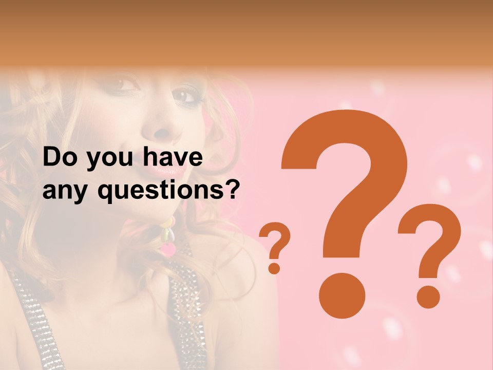 Bubbles Lipstick Portrait PowerPoint Template