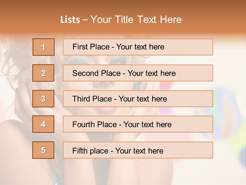 Positive Person Makeup PowerPoint Template