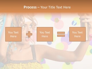 Fashionable Woman Pink PowerPoint Template