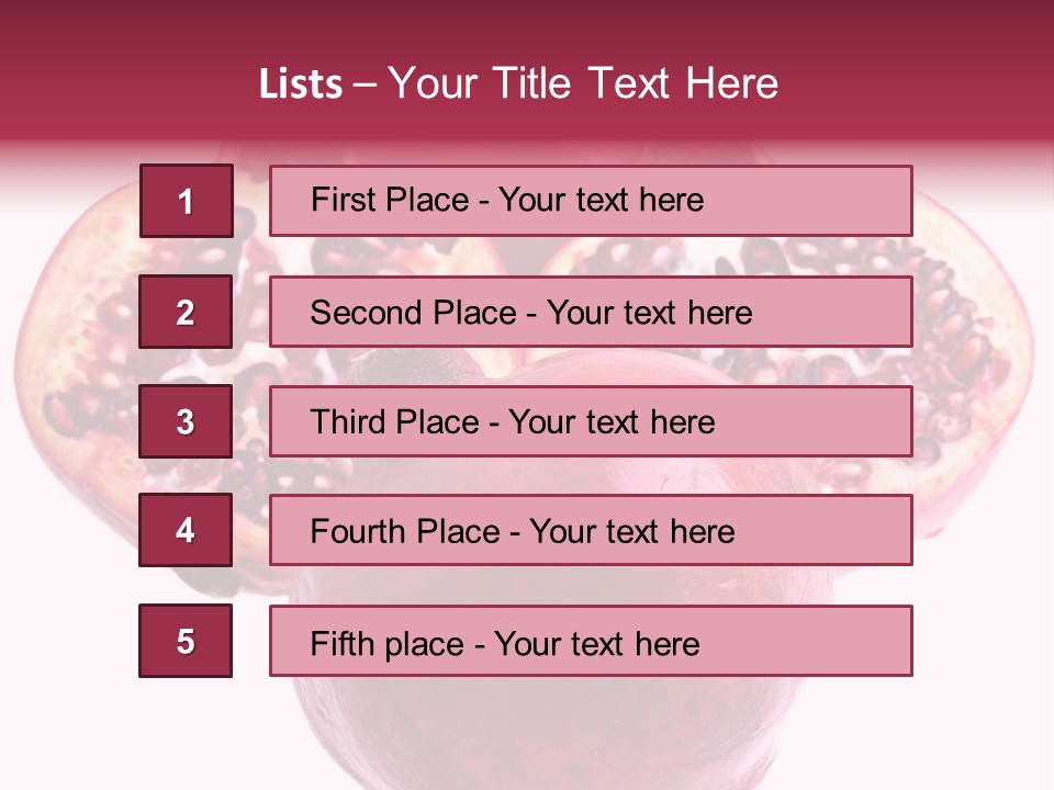 Dainty Fruit Isolated PowerPoint Template
