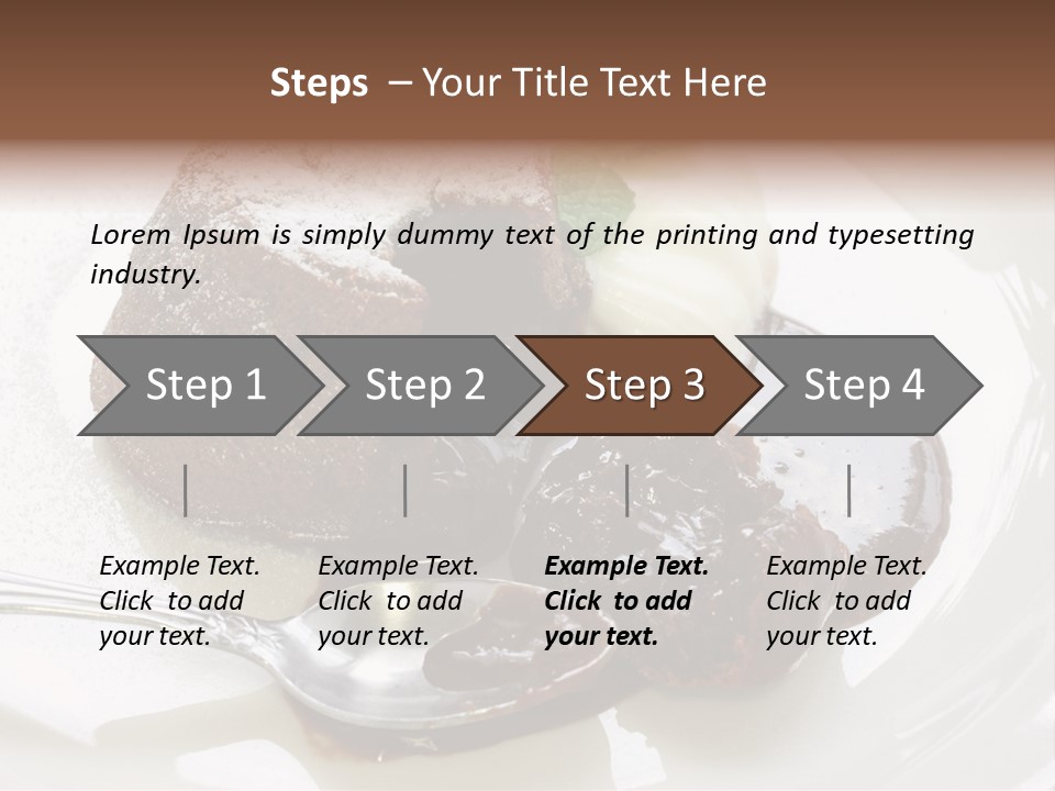 Fondant Au Chocolat Recipe PowerPoint Template