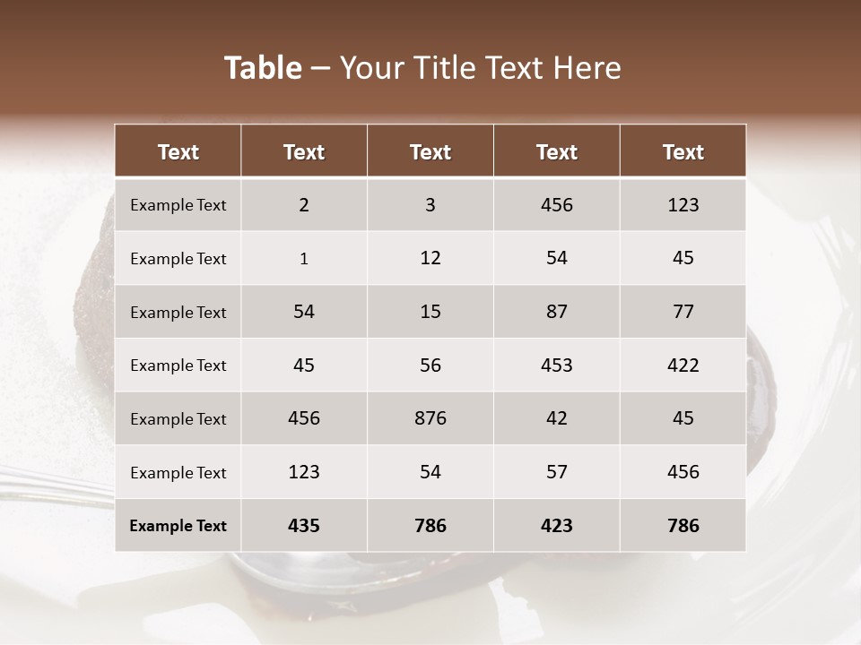 Fondant Au Chocolat Recipe PowerPoint Template
