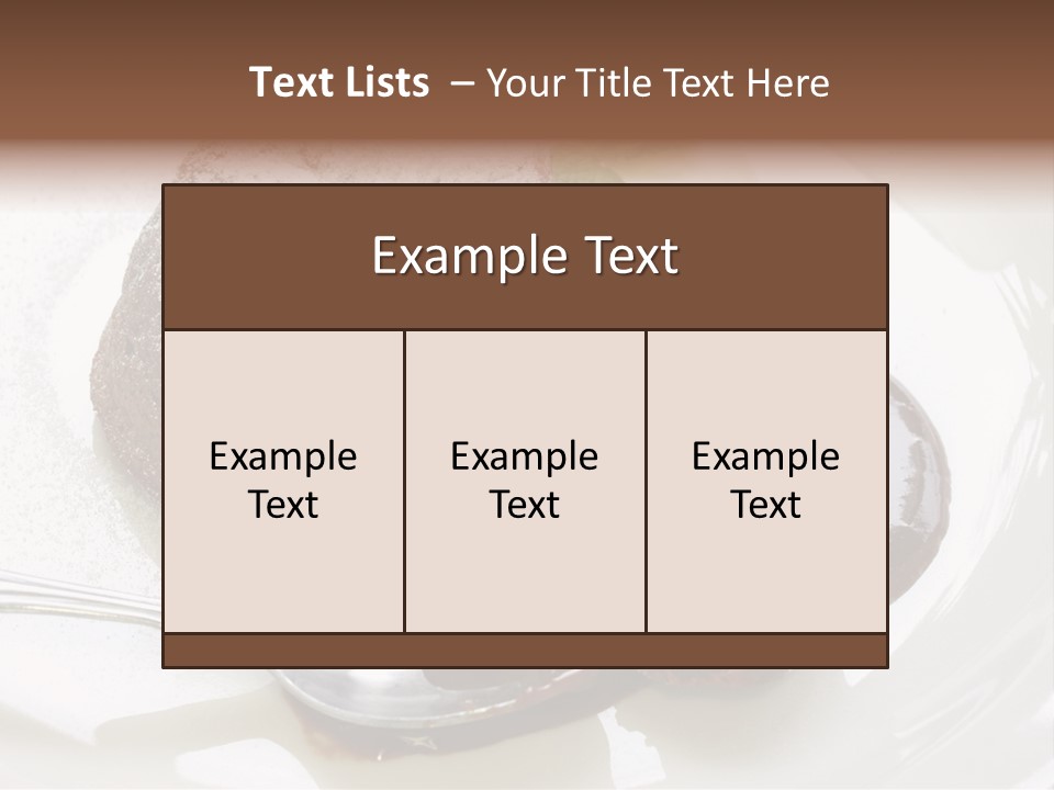 Fondant Au Chocolat Recipe PowerPoint Template