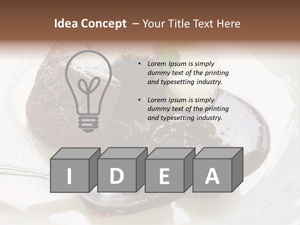 Fondant Au Chocolat Recipe PowerPoint Template