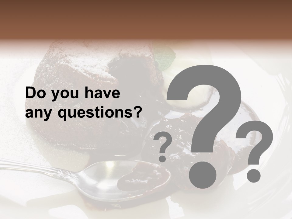 Fondant Au Chocolat Recipe PowerPoint Template