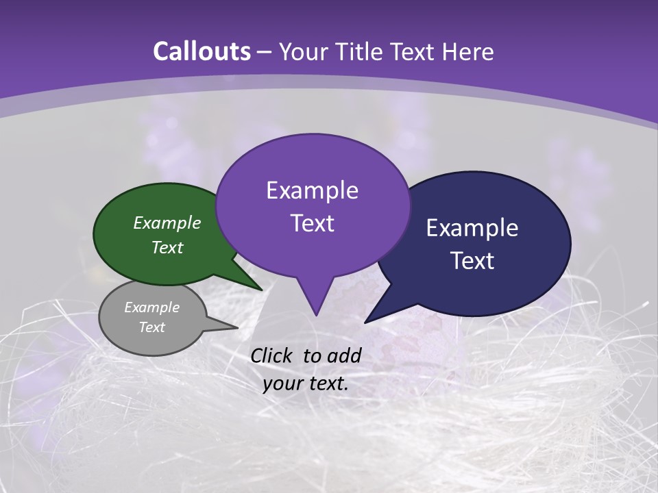 Purple Mottled Dyed PowerPoint Template