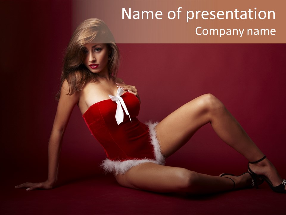 Santa Girl PowerPoint Template