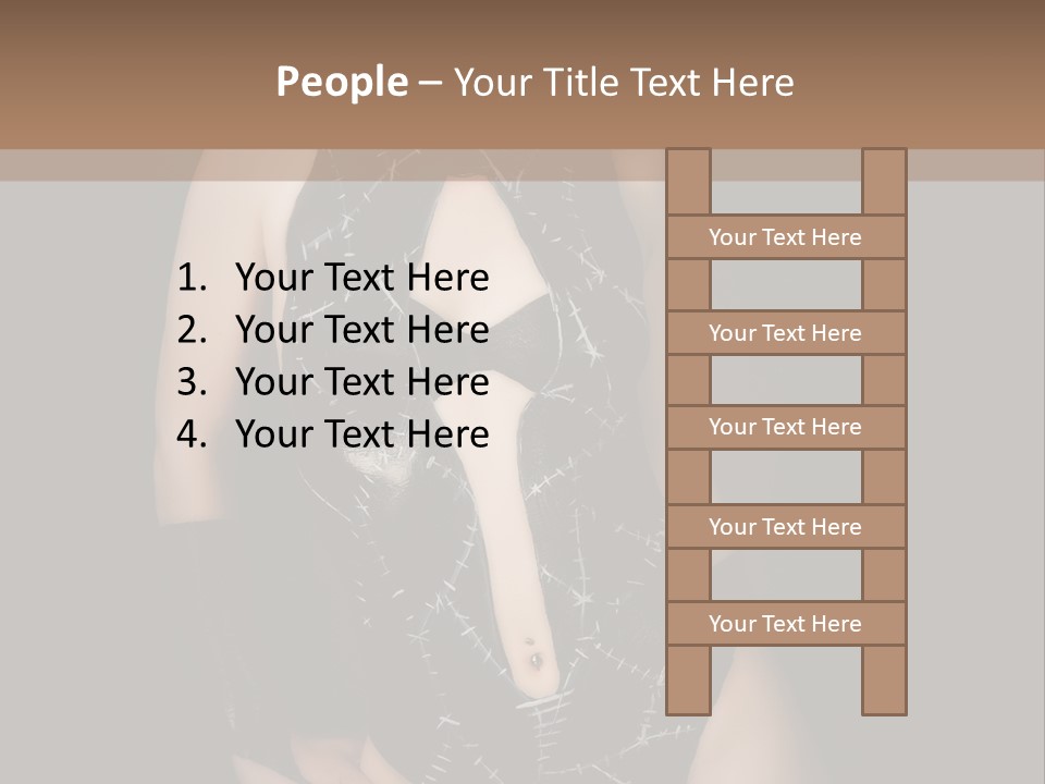 Catwoman Body Paint PowerPoint Template