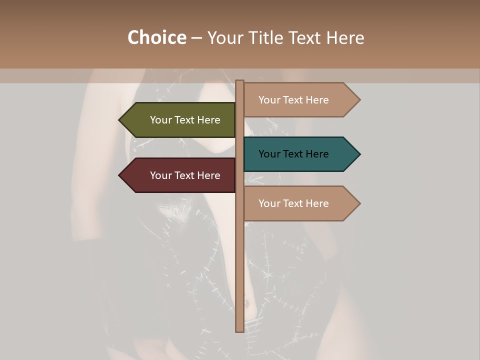 Catwoman Body Paint PowerPoint Template