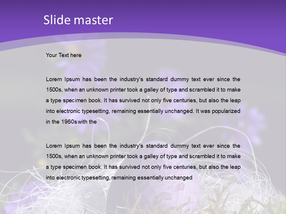 Dyed Country House Style Floral PowerPoint Template