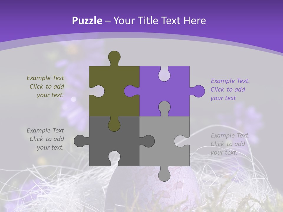 Dyed Country House Style Floral PowerPoint Template