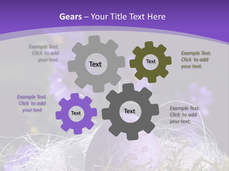 Dyed Country House Style Floral PowerPoint Template