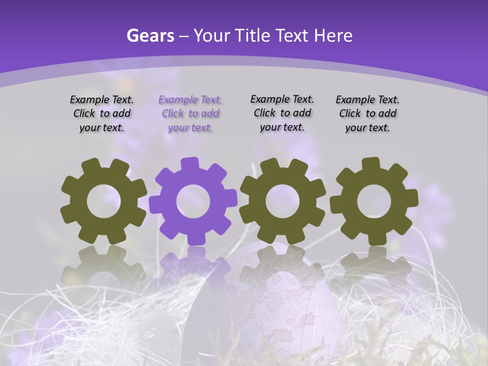 Dyed Country House Style Floral PowerPoint Template