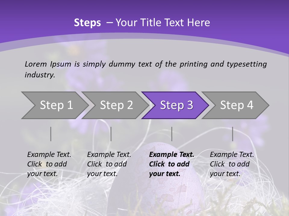 Dyed Country House Style Floral PowerPoint Template
