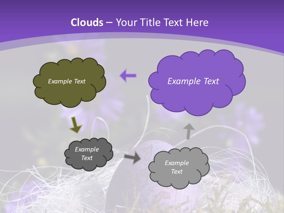 Dyed Country House Style Floral PowerPoint Template