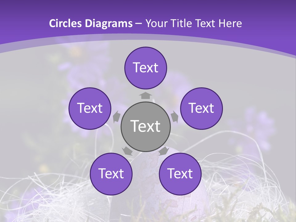 Dyed Country House Style Floral PowerPoint Template