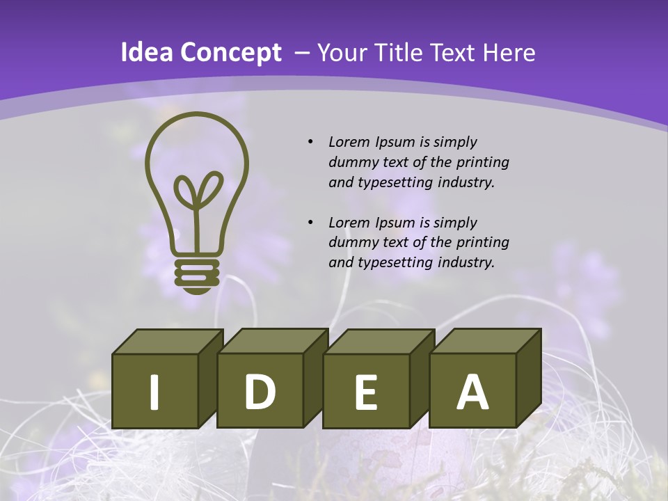 Dyed Country House Style Floral PowerPoint Template