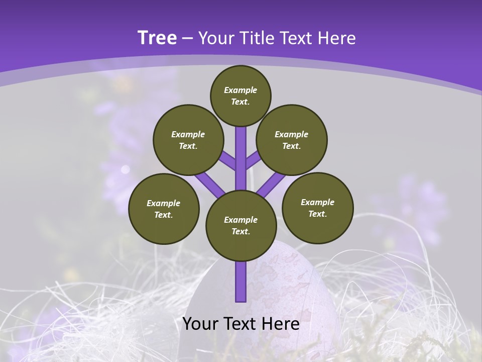 Dyed Country House Style Floral PowerPoint Template