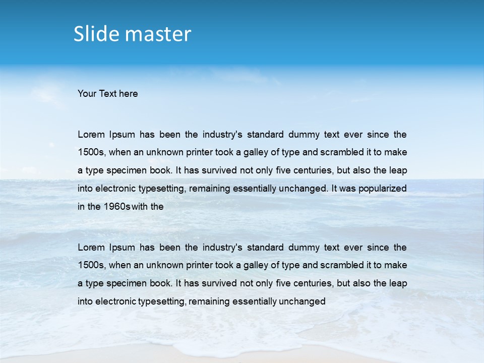 Travel Colorful Sea PowerPoint Template