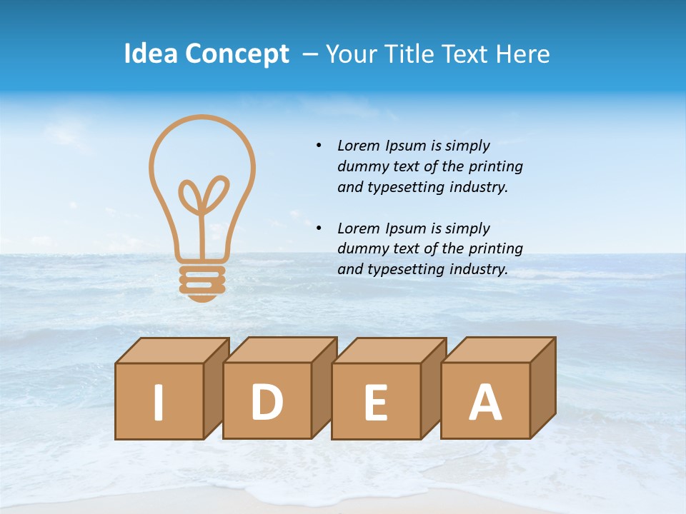 Travel Colorful Sea PowerPoint Template