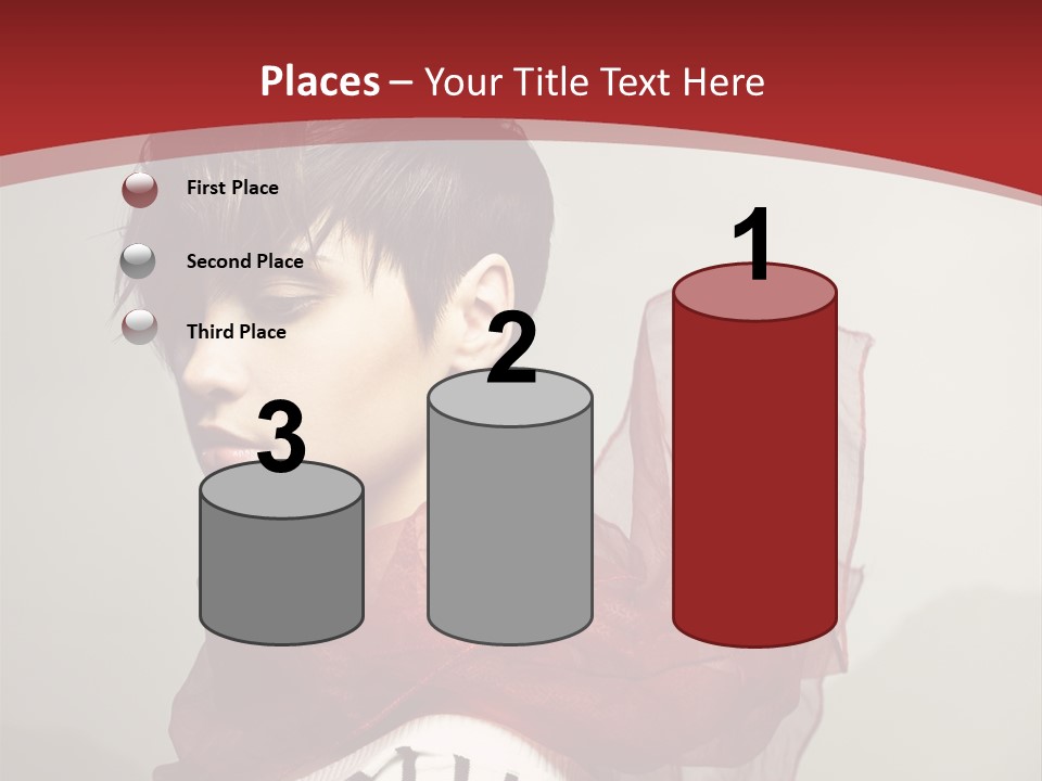 Short Hairstyles Brunette PowerPoint Template