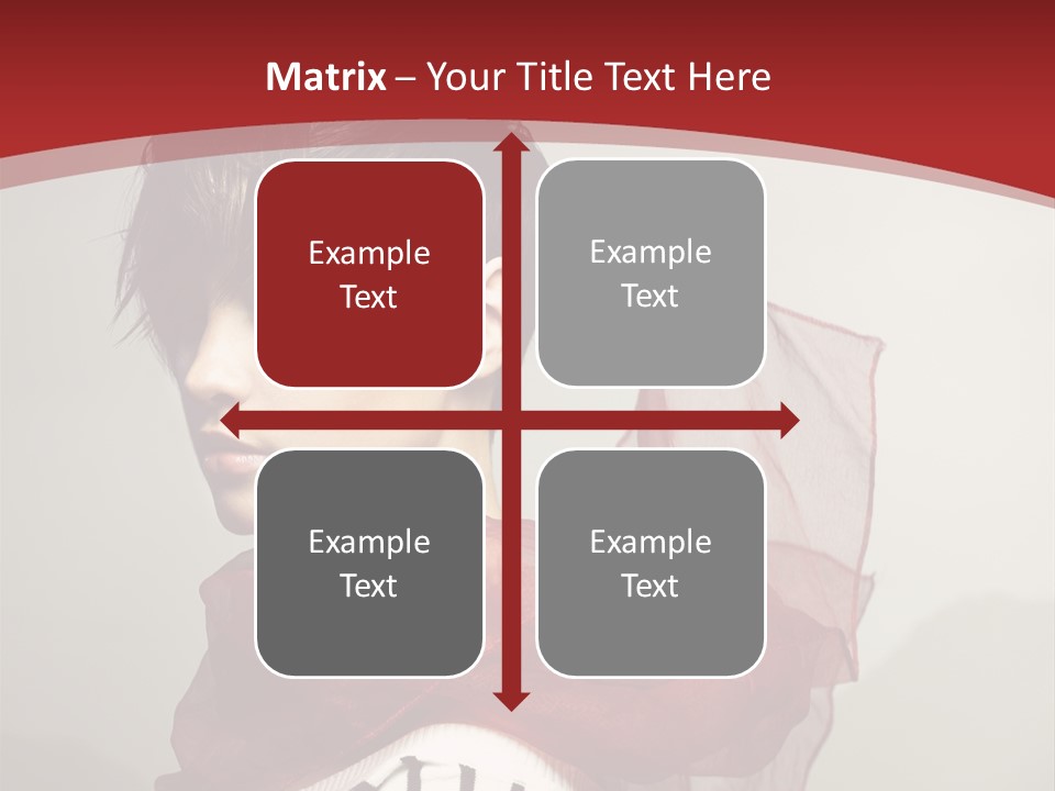 Short Hairstyles Brunette PowerPoint Template