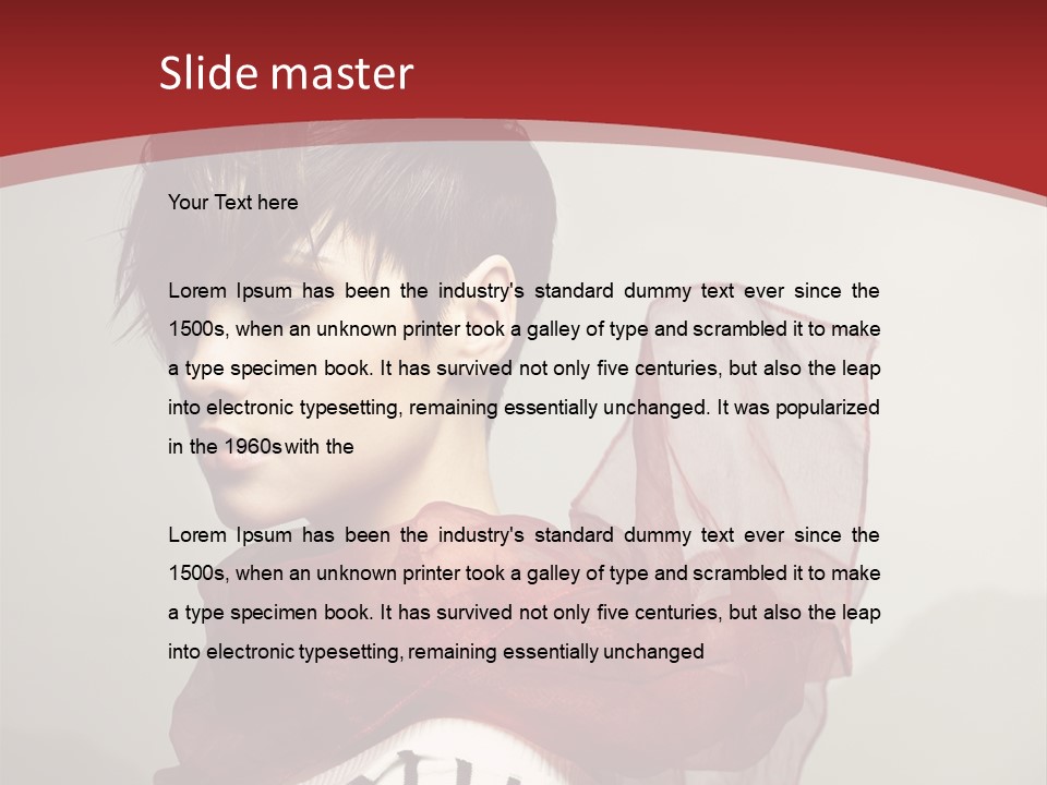 Short Hairstyles Brunette PowerPoint Template