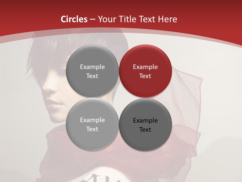 Short Hairstyles Brunette PowerPoint Template