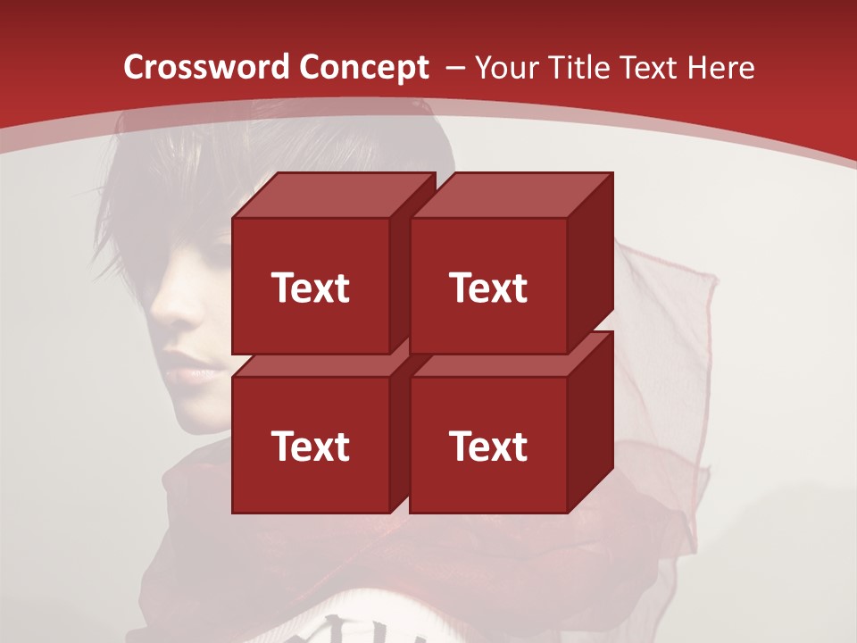 Short Hairstyles Brunette PowerPoint Template