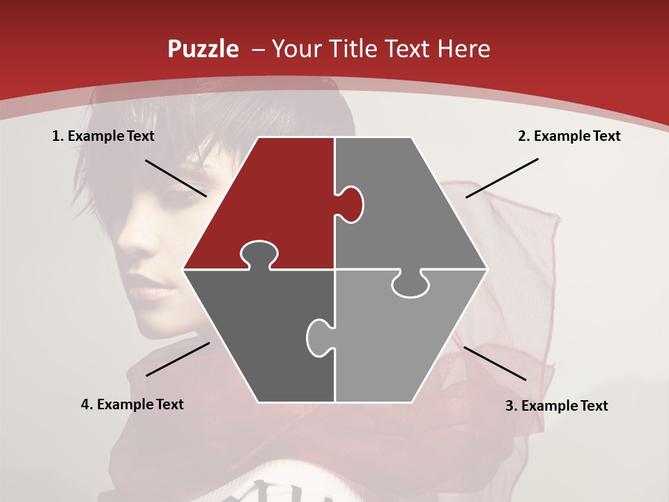 Short Hairstyles Brunette PowerPoint Template