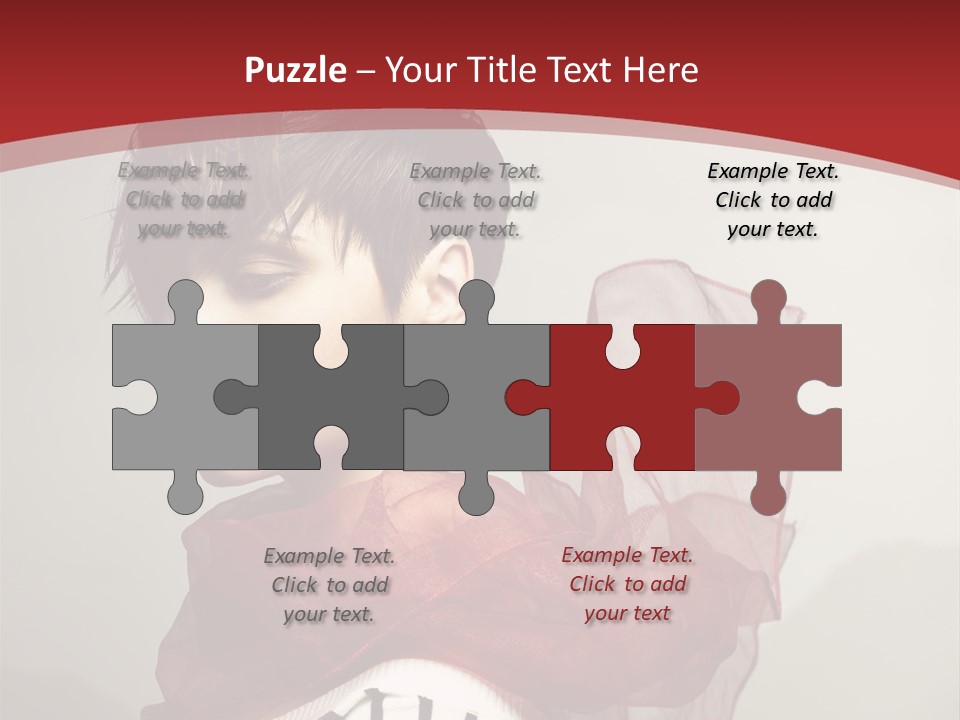 Short Hairstyles Brunette PowerPoint Template