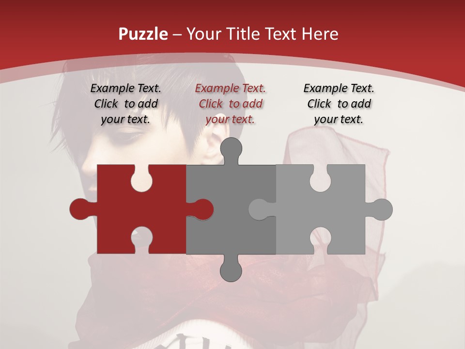 Short Hairstyles Brunette PowerPoint Template