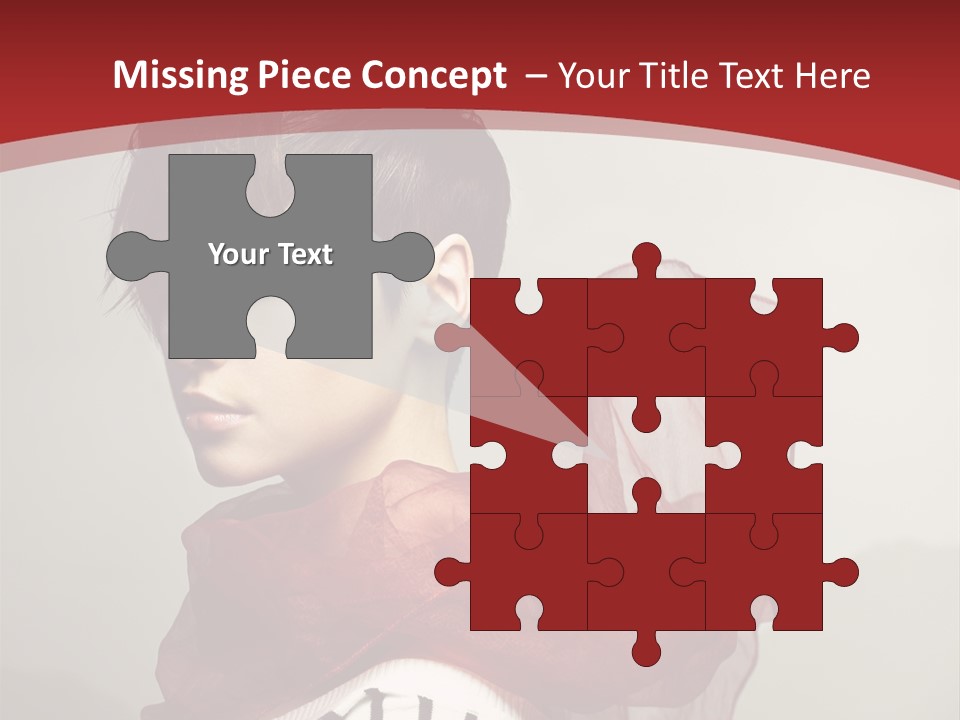 Short Hairstyles Brunette PowerPoint Template