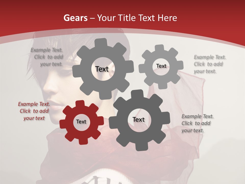 Short Hairstyles Brunette PowerPoint Template