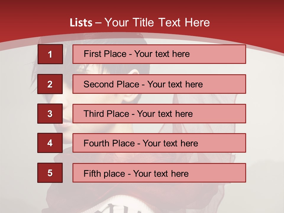 Short Hairstyles Brunette PowerPoint Template