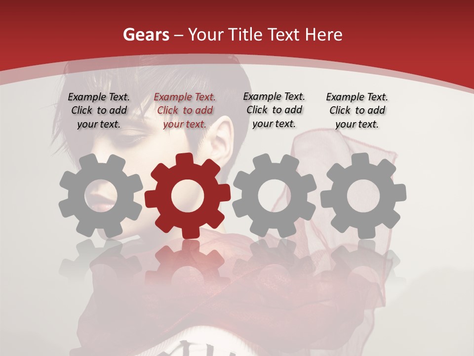 Short Hairstyles Brunette PowerPoint Template