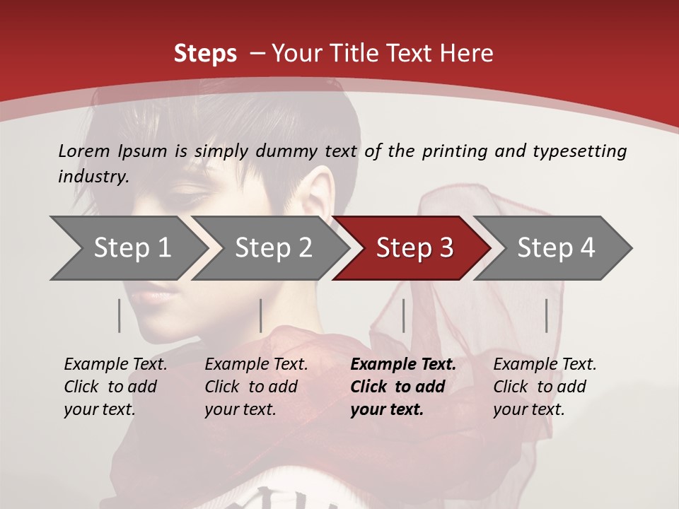 Short Hairstyles Brunette PowerPoint Template