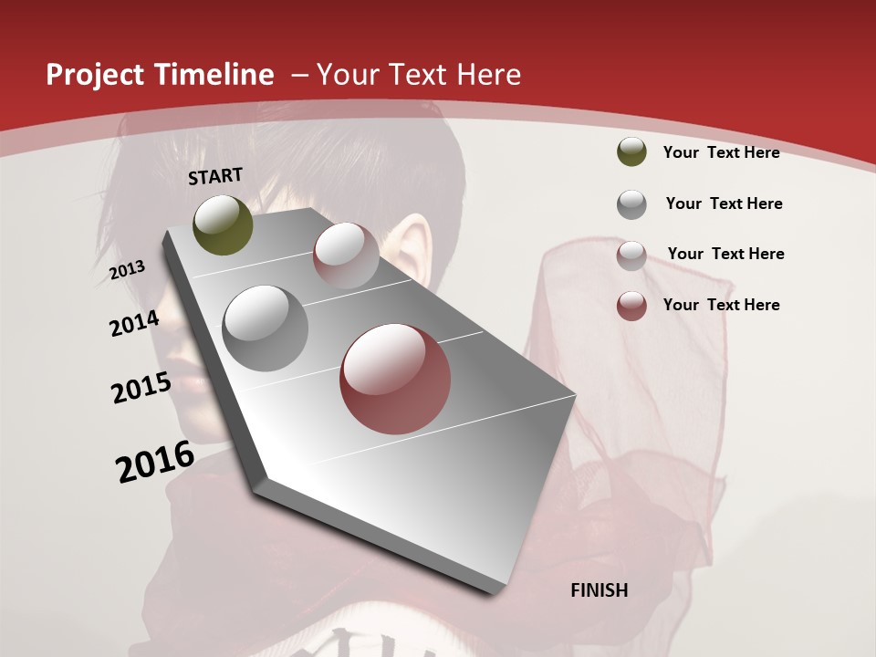 Short Hairstyles Brunette PowerPoint Template