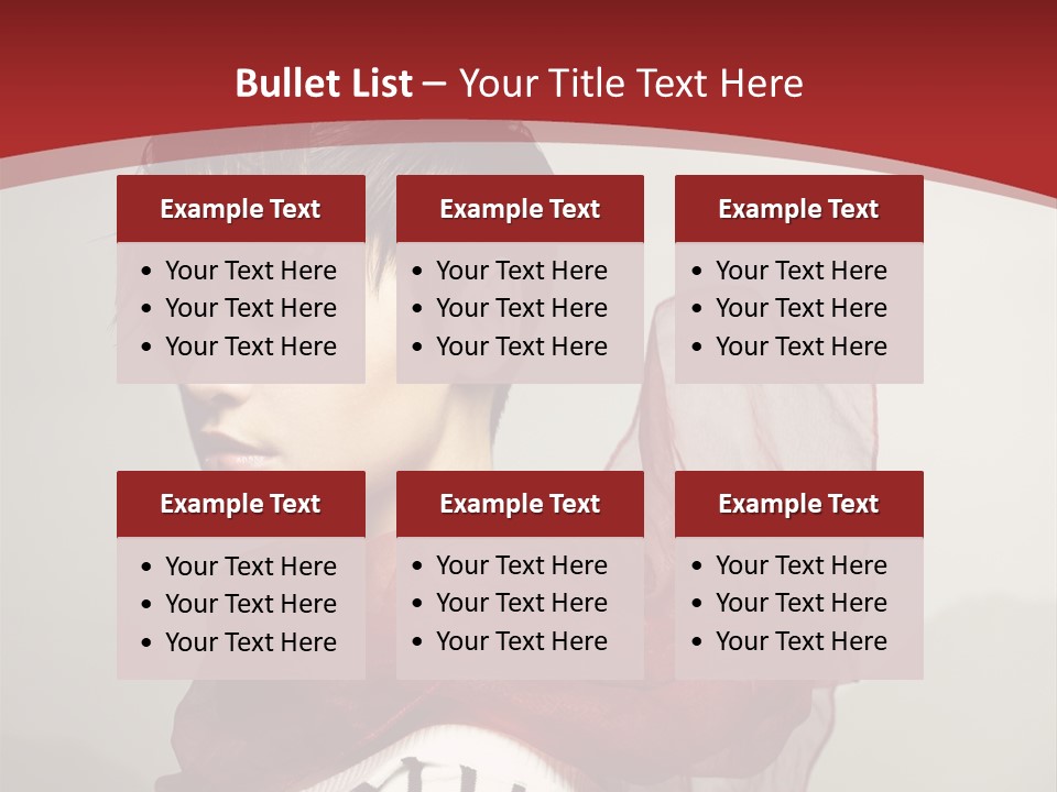 Short Hairstyles Brunette PowerPoint Template