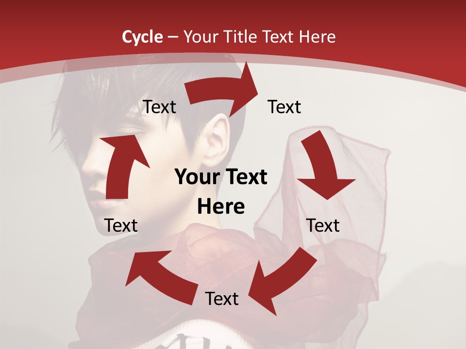 Short Hairstyles Brunette PowerPoint Template