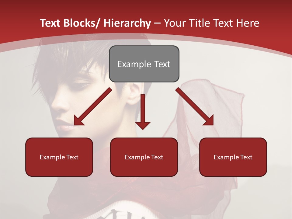 Short Hairstyles Brunette PowerPoint Template