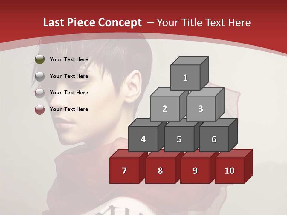 Short Hairstyles Brunette PowerPoint Template