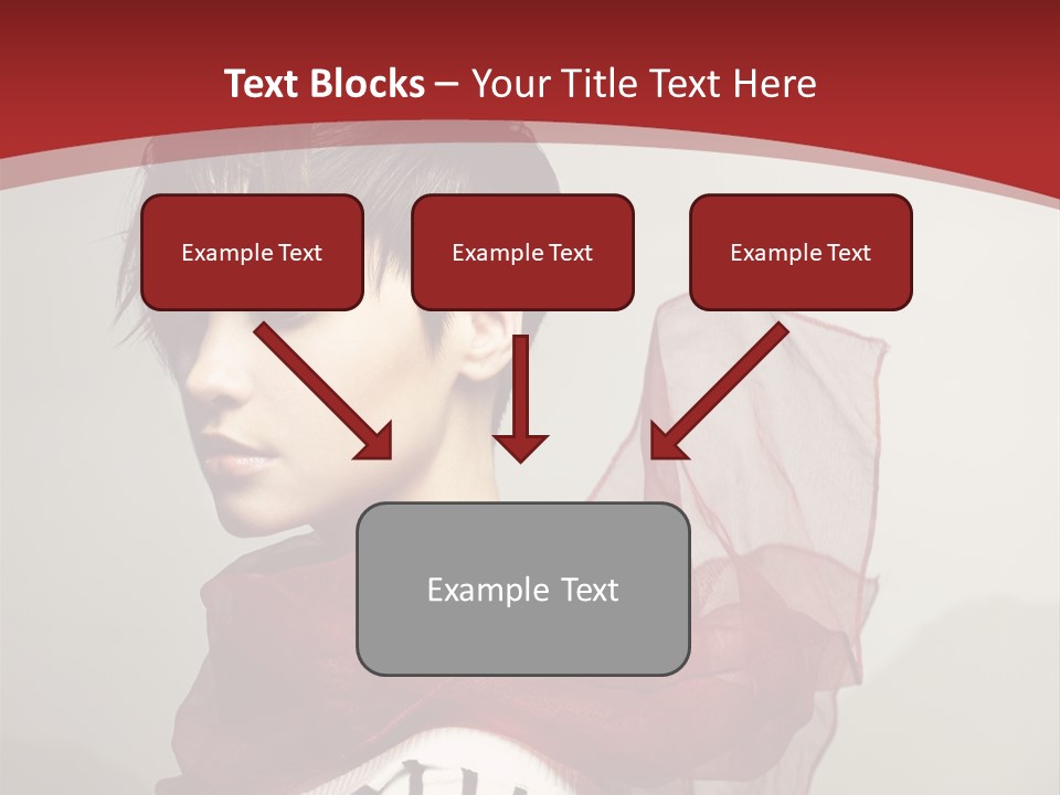 Short Hairstyles Brunette PowerPoint Template