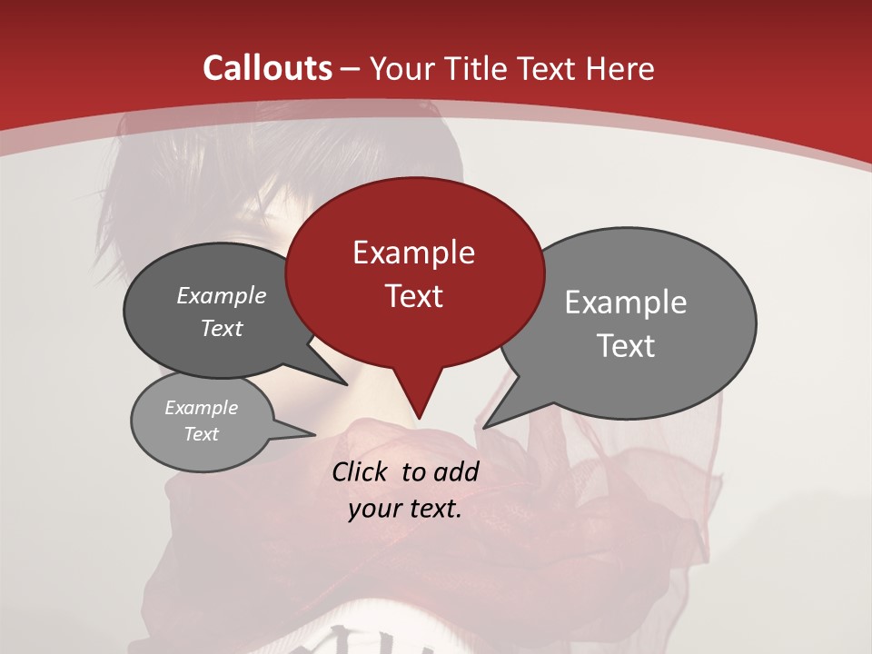 Short Hairstyles Brunette PowerPoint Template