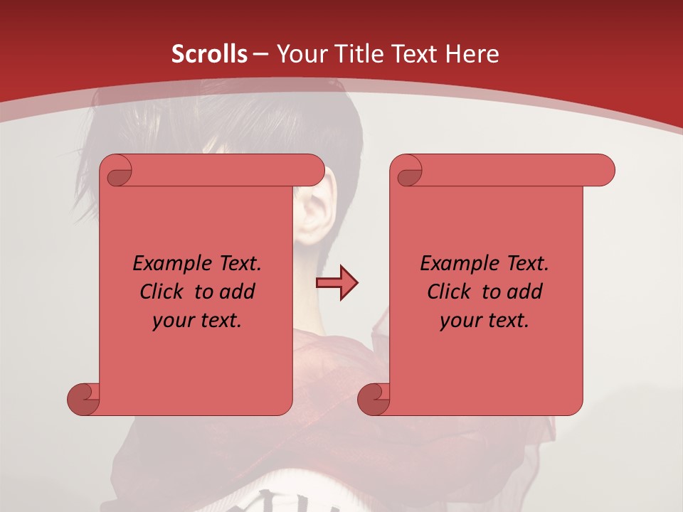 Short Hairstyles Brunette PowerPoint Template
